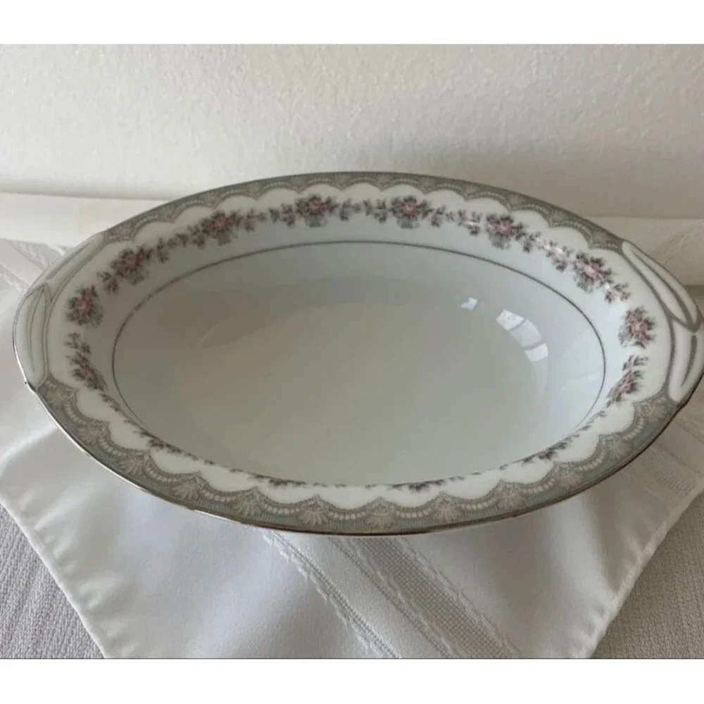 Noritake Japan Glenwood Serving Bowl Oval  ~10 3/4” Pattern #5770 EUC